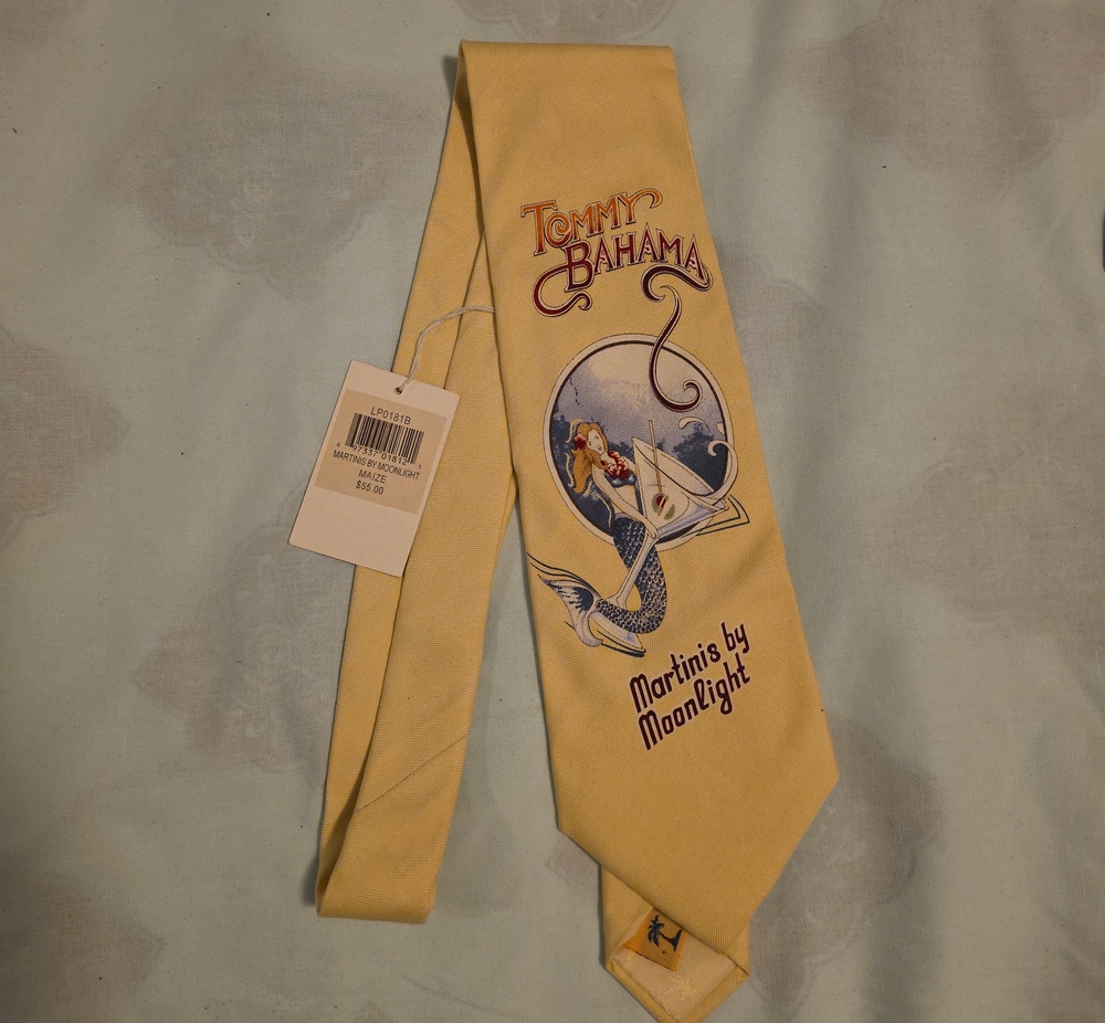 Tommy Bahama Kids Yellow Graphic Tie - Martini Motif